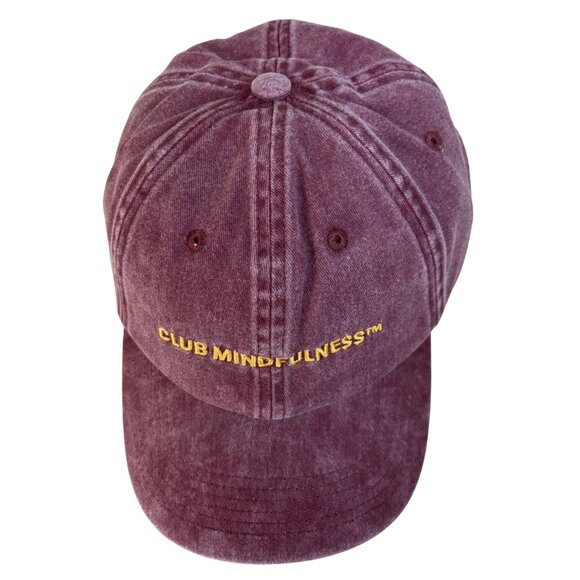 Active After Coffee "Club Mindfulness" Unisex Cap Washed burgundyOne Size - Picture 2 of 5